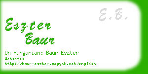 eszter baur business card